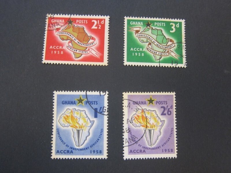 Ghana 1958 Sc 21-4 set FU