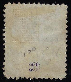 Scott #100 - $500.00 – Fine-used – Fancy leaf cancel. Eye-catching  Showpiece!