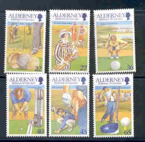 Alderney Sc 170-5 2001 Golf Club stamps mint NH