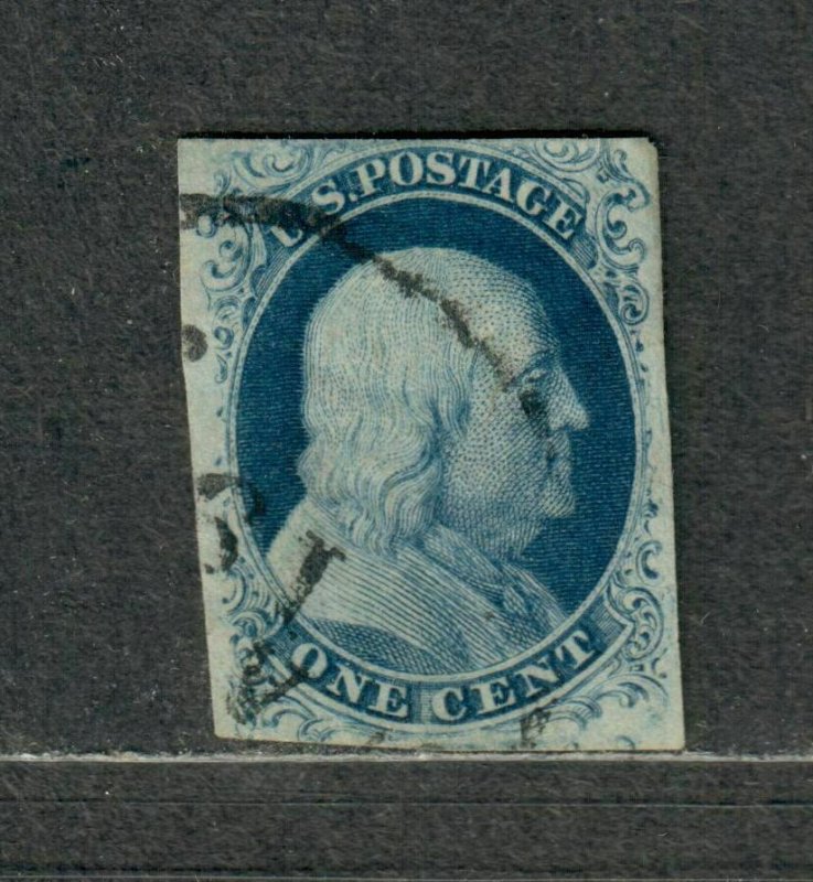 US Sc#7 Used/F-VF, Type II, Cv. $135