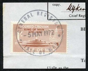 Isle of Man 1/- Brown QEII Pictorial Revenues CDS On Piece