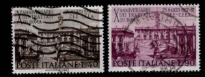 Italy Scott 949-950 Used Treaty of Rome stamp set