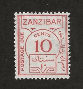 ZANZIBAR SC# J19  FVF/MOG 1936