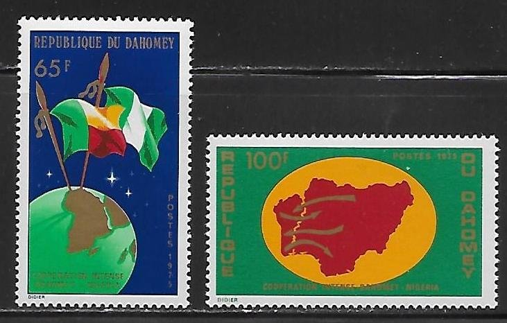 Dahomey 334-335 Cooperation with Nigeria set MNH