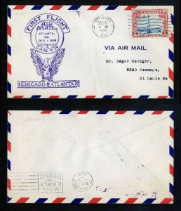 # C11 CAM # 30 First Flight cover Atlanta, GA to St. Louis, MO - 12-1-1928 - # 2