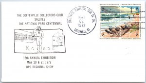US SPECIAL EVENT COVER THE NATIONAL PARK CENTENNIAL BY THE COFFEYVILLE CLUB 1972