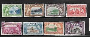 TRINIDAD & TOBAGO, 72-79, MINT HINGED,TYPES OF 1938 WITH QUEEN ELIZABETH II