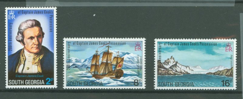 South Georgia #41-43 Mint (NH) Single (Complete Set)