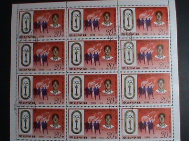 ​KOREA STAMP:1979 SC# 1728 HISTORY-OLYMPIC AND WINNERS  CTO STAMPS FULL SHEET