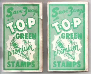 Top Green Stamp Trade Stamps - Two Full Booklets