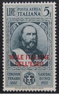 Italy Egeo - Sassone n.A18 cv 360$ Signed BIONDI - fine MNH**