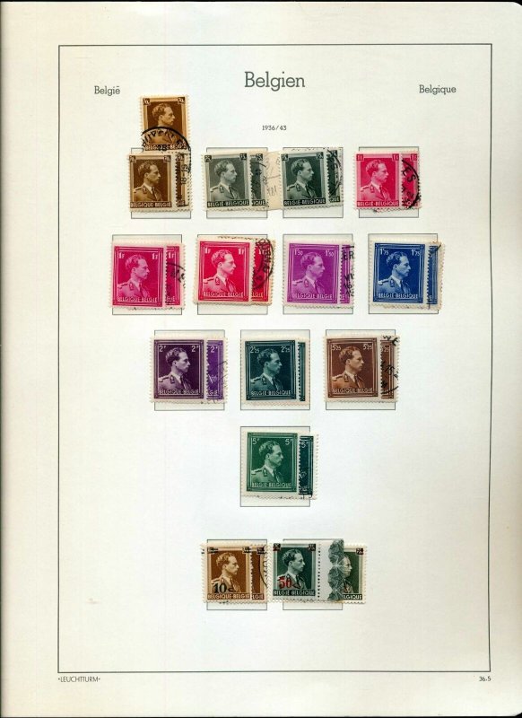 BELGIUM 1932/43 MH MNH Used on Pages(Apprx 150 Items)NS 777