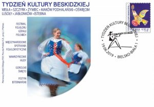 Poland 2019 FDC Stamp Mountains Beskid Culture Week Folklore Bird Dance Music