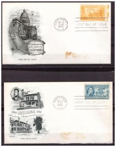 USA 1950 Lot of 2 FDC's