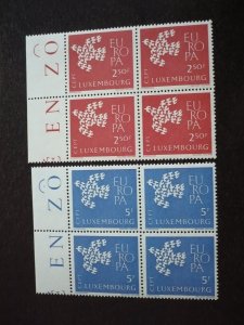 Europa 1961 - Luxembourg - Set - Mint Blocks of 4