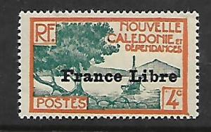 NEW CALEDONIA, 220, MINT HINGED, FREE FRANCE MOVEMENT, OVPTD