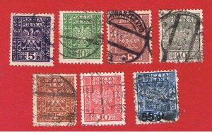 Poland #268-274  VF used  Eagle  Free S/H