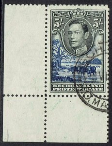 BECHUANALAND 1938 KGVI CATTLE 5/- USED