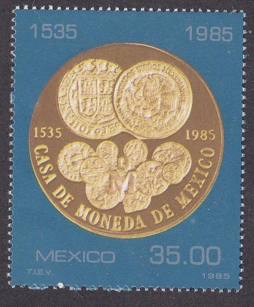 Mexico # 1380, 1st Gold & Copper Coins, NH 1/2 Cat.