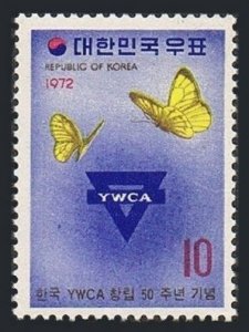 Korea South 817,MNH.Michel 831. YWKA of Korea,50th Ann.Emblem,butterflies.