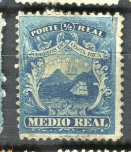 COSTA RICA; 1860s early classic issue Mint hinged Shade of 1/2r. value