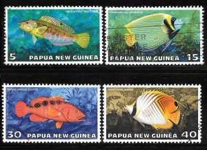 Papua New Guinea 442-445: Fish, used, VF