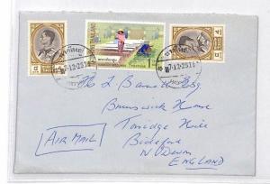 Thailand *Hatvai* Devon Great Britain Airmail Cover {samwells}PTS BQ188