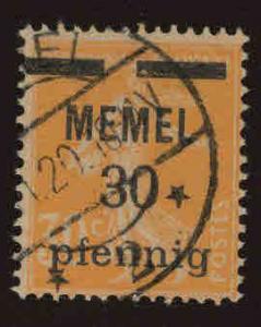 Memel Scott 21 Used 1920 Surcharged French  stamp