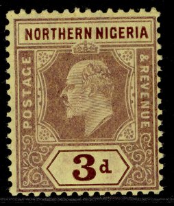 NORTHERN NIGERIA EDVII SG32, 3d purple/yellow, NH MINT.