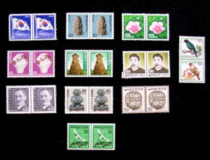 KOREA - ASSORTMENT OF PAIRS - MNH - CAT VAL $20.10