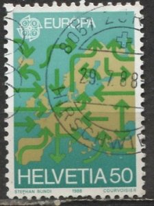 Switzerland 1988: Sc. # 822; Used Single Stamp