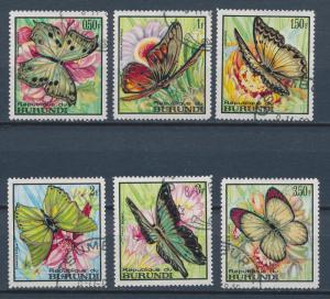 Burundi 1968 Scott 240 .. 245 used - Butterflies