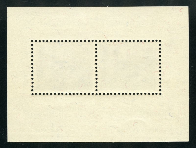 Liechtenstein Scott B18 MNHOG - 1946 Post Coach Sheet of 2 - SCV $35.00