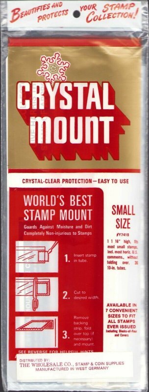 CRYSTAL MOUNT  SMALL SIZE 36 10 TUBES SEALED PACKAGE Made In W. Germany