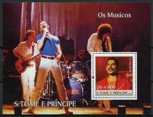 Queen Freddie Mercury Stamps Sao Tome & Principe 2011 MNH Music People 1v S/S