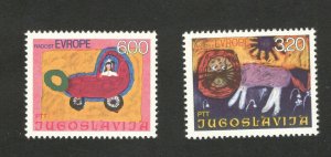 YUGOSLAVIA-MNH SET-ART- JOY OF EUROPE-1975.