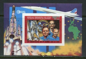 MALAGASY APOLLO 11 20th ANNIVERSARY OF THE MOON LANDING IMPERF S/SHEET MINT NH