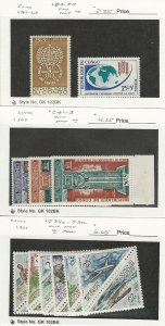 Congo, Postage Stamp, #B3-4, CB1-3 Mint NH, J34a-9a LH, 1961-64, JFZ