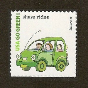 US 4524c Go Green Share Rides F single MNH 2011