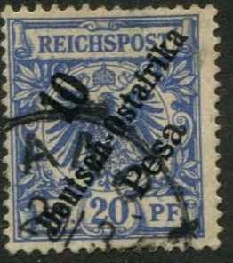 German East Africa SC# 9 o/p  10 PESA on Germany 20 Used small thin