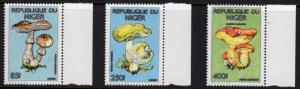 Niger 1991 Sc#822/825/826 Mushrooms/Fungi Set (3) Perforated MNH