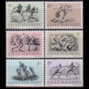 LUXEMBOURG 1952 - Scott# 280-5 Olympics Set of 6 LH