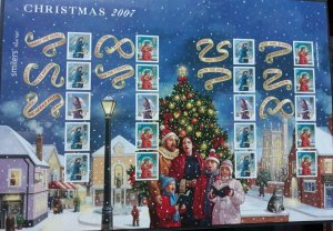 GB 2007 Christmas Royal Mail Smiler Sheet SG LS42 8 x 1st, 8 x 2nd & 2 x 78p U/M