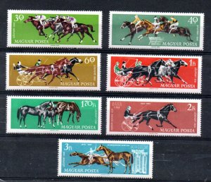 HUNGARY - 1961 - HORSES - RACING HORSES -