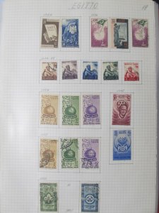 Egypt Stamps 1954-1956 MH* and Used LR105P18-