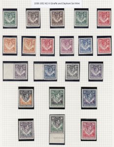 NORTHERN RHODESIA 1938-52 Complete set of 21 to 20/-   Ref - 3607