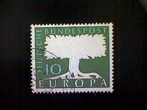 Germany, Scott #771, used(o),1957, Europa, A Tree for United Europe, 10pf