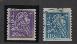 Sweden SC#194-195 Used VF SCV$32.50..Worth a Look!