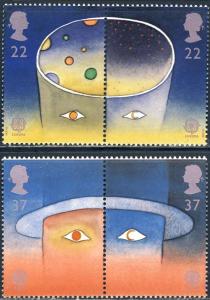 Great Britain 1991 Sc 1374-7 Stars Planets Europa Stamp MNH