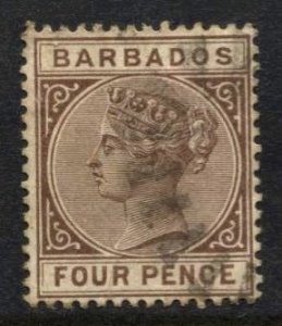 STAMP STATION PERTH -Barbados #65 QV Definitive Used - Perf.14 - Wmk.2 CV$2.25